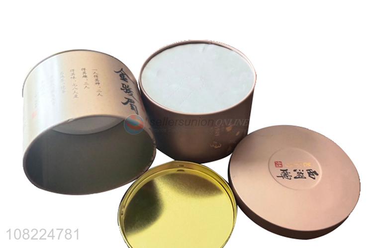 Good Price Round Tea Containers Round Tin Tea Can