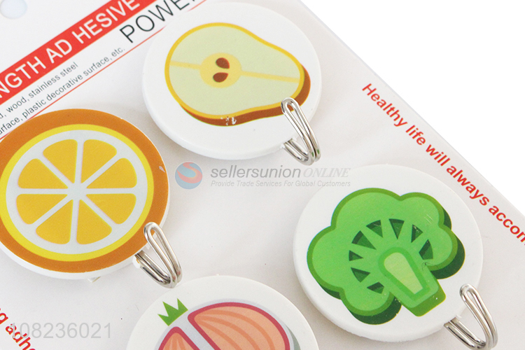 Custom 4 Pieces Adhesive Hook Cheap Round Wall Hooks