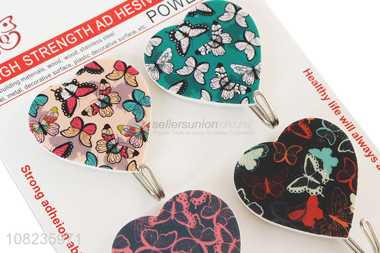 Best Sale 4 Pieces Heart Shape Multipurpose Sticky Hook Set