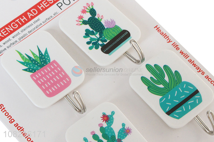 Top Quality 4 Pieces Sticky Hooks Strong Adhesive Hooks