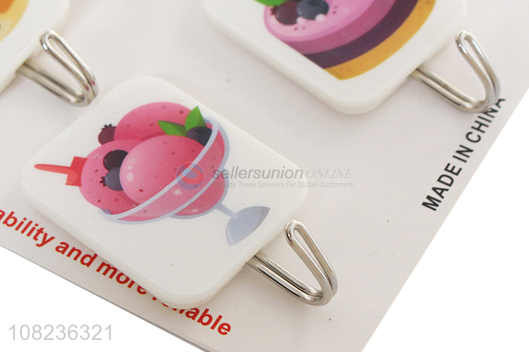 Custom 4 Pieces Sticky Hooks Decorative Wall Hook Adhesive Hooks