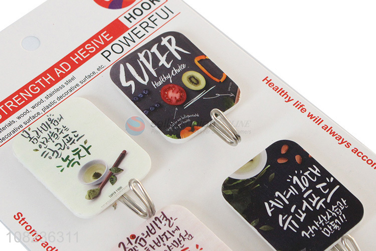 Hot Selling 4 Pieces Heavy Duty Sticky Hooks Wall Hooks