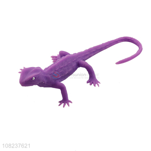 Factory supply lizard shape tpr soft animal toys for children