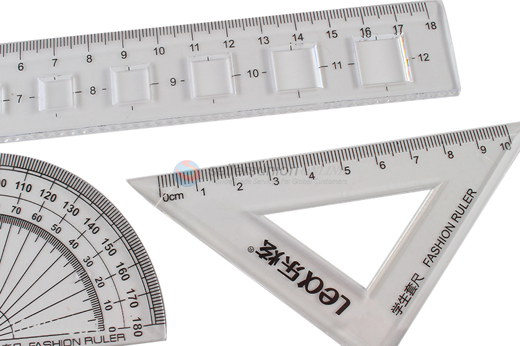 Popular Office School Geometry Protractor Triangle Ruler Set