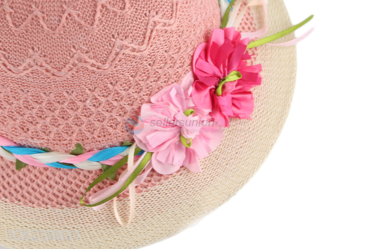 Good quality summer fashion hat girls cute straw hat