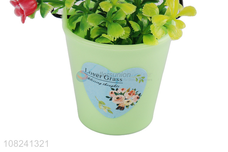 Good selling natural simulation flower crafts with bucket