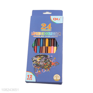 Factory Direct Sale 12 Pieces 24 Colors Pencil Set