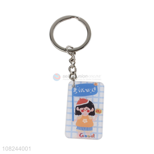 China wholesale durable keychain with acrylic pendant