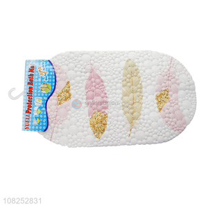 Popular design feather printed non-slip pvc bath mat bathtub mat