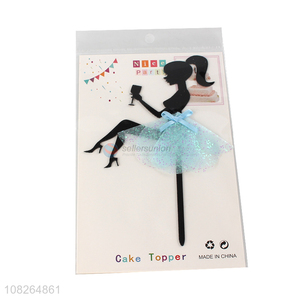 Good quality fashion design girls cake decoration cake topper