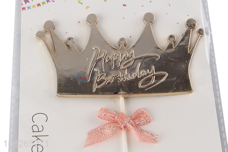 Best selling crown shape happy birthday cake topper