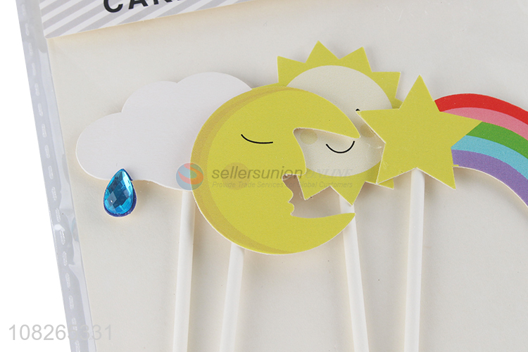 New design cute paper cartoon cake topper for cake decoration