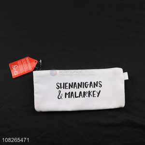 Hot sale white Oxford cloth pencil bag student storage