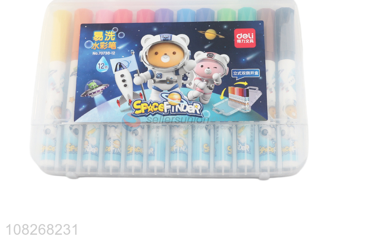 Best Sale 12 Pieces Washable Watercolor Pen For Children