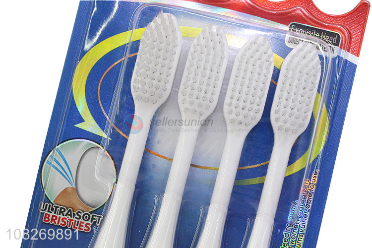 Online wholesale durable soft adult toothbrush for teeth cleaning