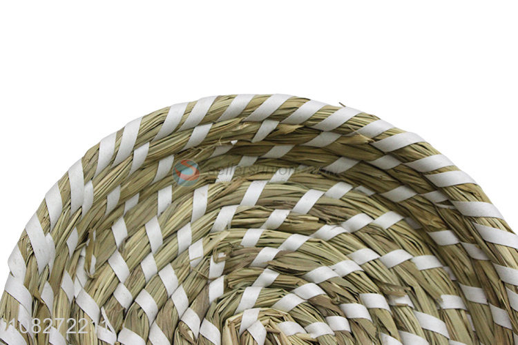 Good quality 4pcs hand-woven storage baskets straw baskets for storage