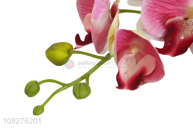 High quality lifelike plastic orchid flowers for indoor outdoor garden decor