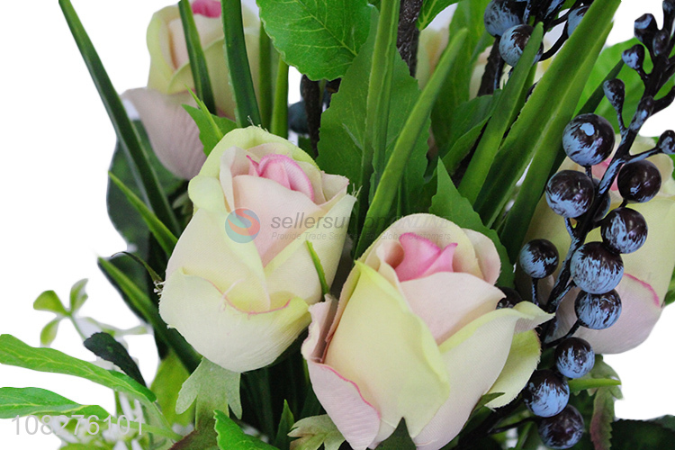 High quality realistic artificial flowers fake flowers with plastic pot