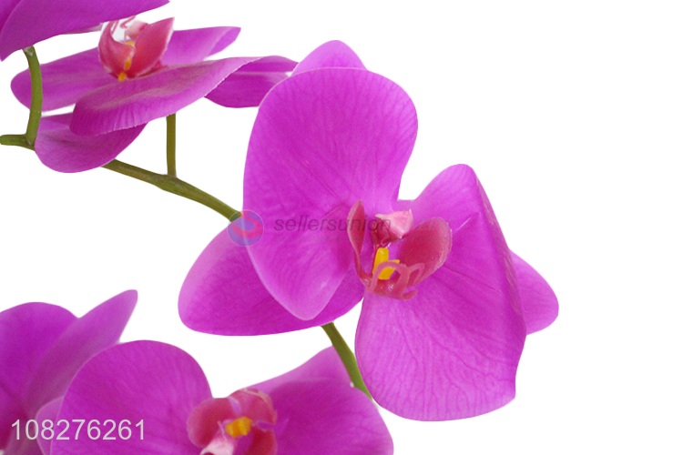 Wholesale lifelike artificial orchid flowers in pot for indoor outdoor decor