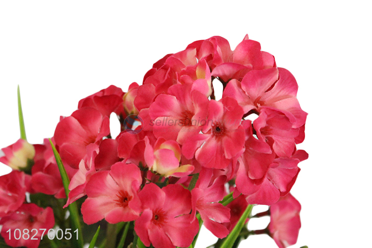 Wholesale artificial flowers realistic begonia in basket for room decoration