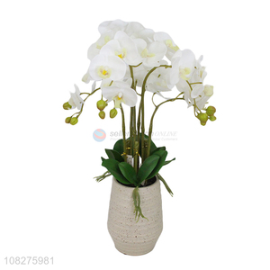 Best product decorative artificial orchid flowers lifelike flowers in pots