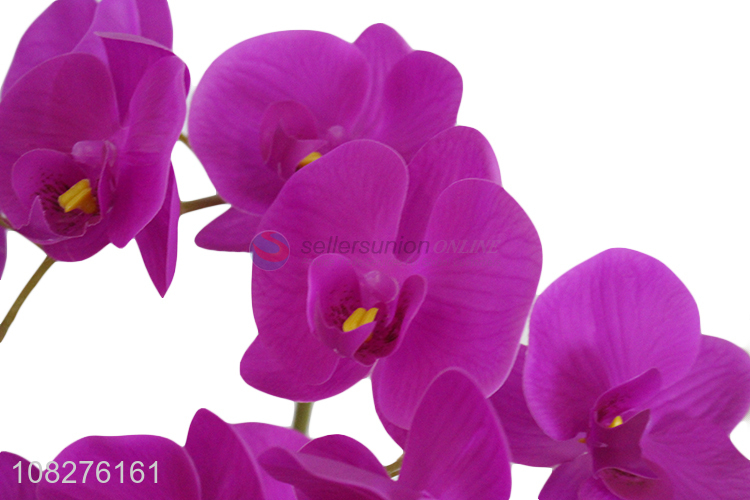 New arrival realistic orchid flowers fake plastic flowers in ceramic pot