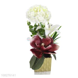 Factory price lifelike artificial flowers fake potted flowers faux flowers