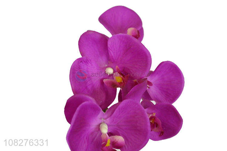 Yiwu market artificial orchid flowers in pot for home office decoration