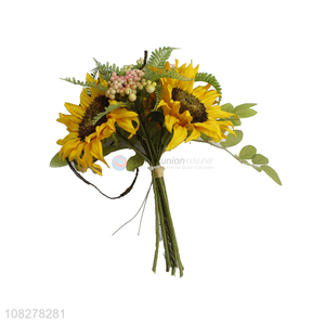 Yiwu export artificial sunflower party decorative bouquet