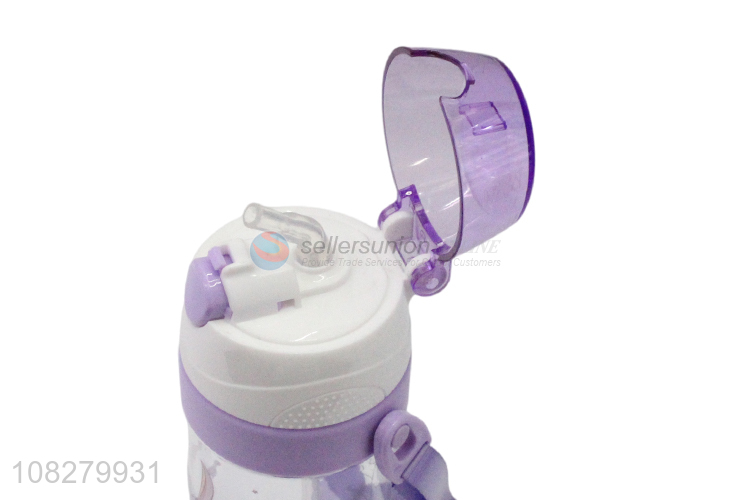 Fashion Style Plastic Water Bottles Straw For Girls