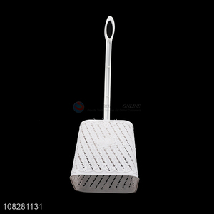 Factory wholesale white plastic household toilet brush with handle