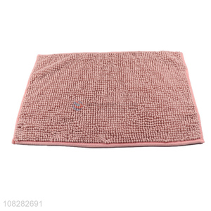 Good quality machine washable water absorbent chenille bath mat