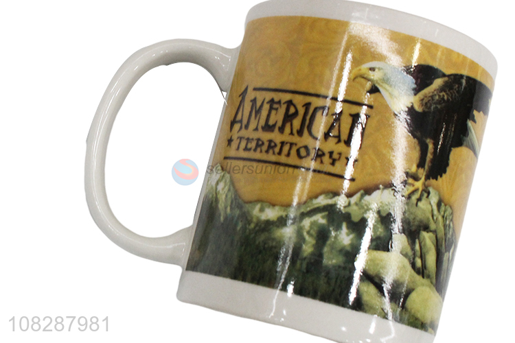 Latest products creative printed ceramic water cup for sale