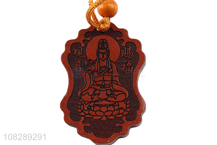 Online wholesale portable pendant wood carved keychain for bags