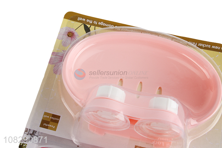 New products pink soap box creative hangable soap dish