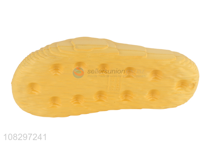 Factory price yellow household bathroom slippers for men