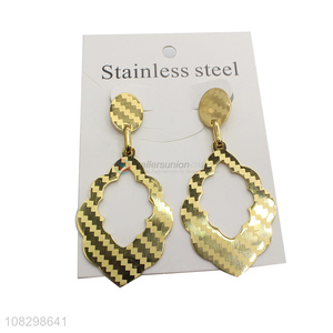 Wholesale stainless steel statement earrings big drop earrings