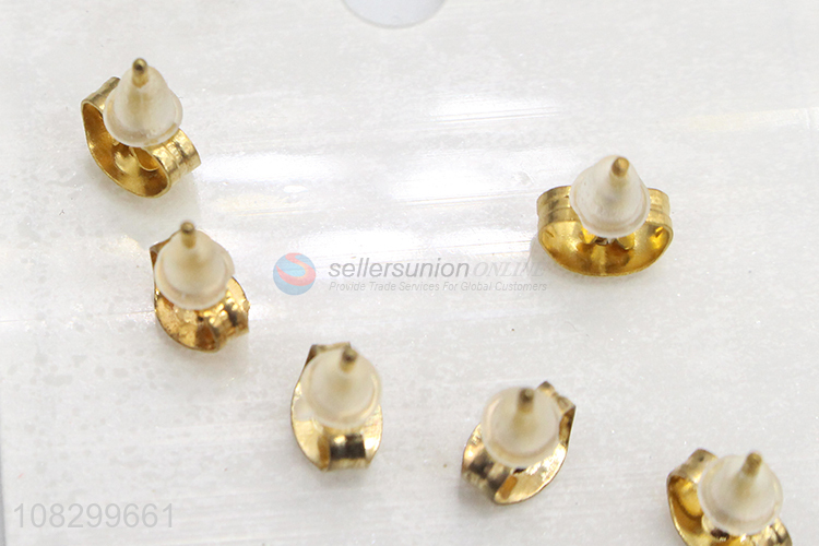 Hot Sale 3 Pairs Ear Stud Fashion Earrings For Girls