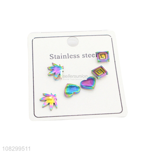 Wholesale Trendy Ear Stud Stainless Steel Earrings