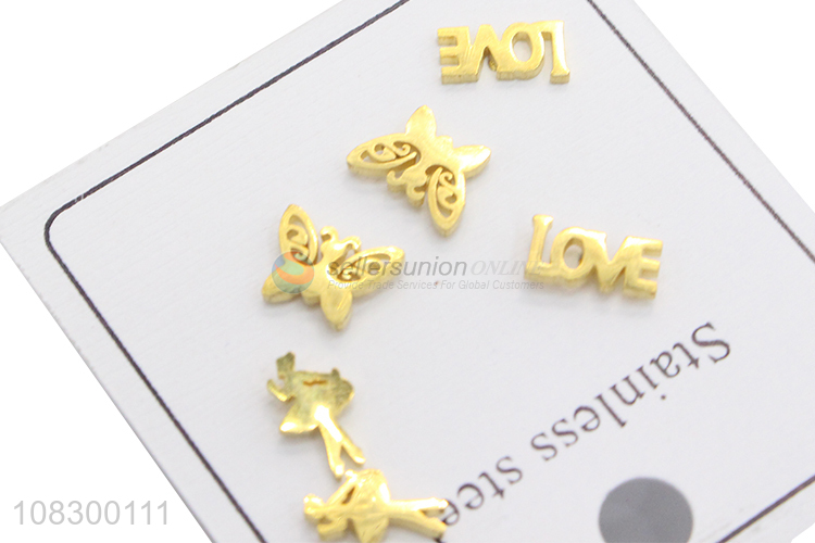 New Style Stainless Steel Ear Stud Fashion Jewelry For Women