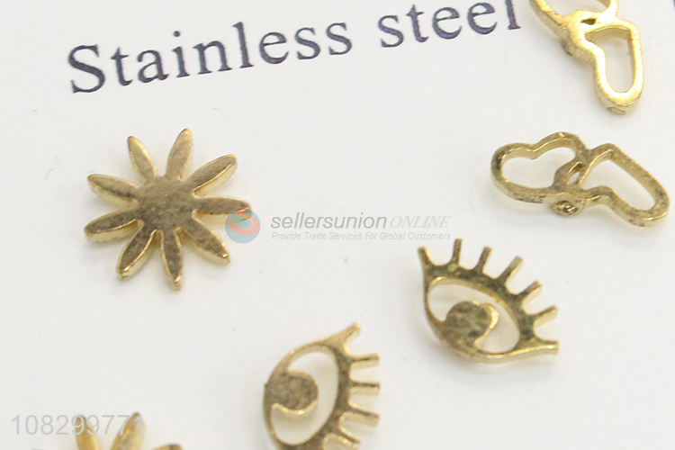 Yiwu Market Fashion Earring Stainless Steel Ear Stud