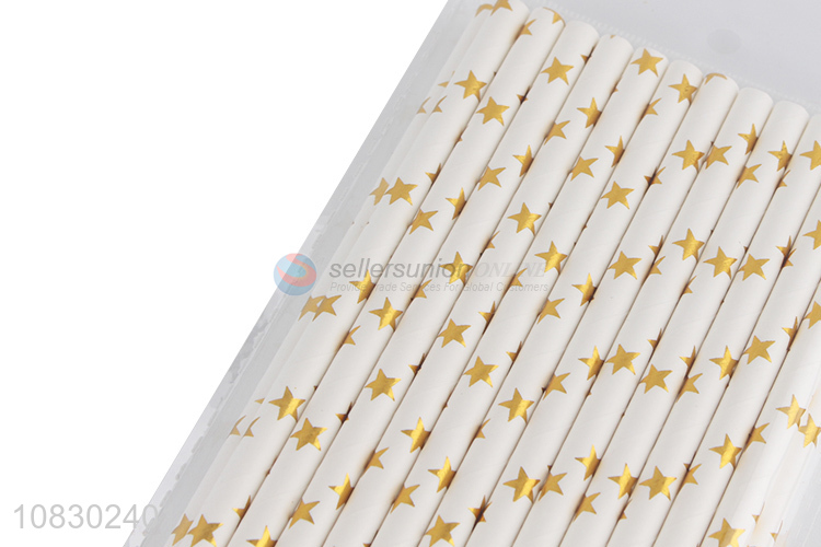 Online wholesale star pattern paper disposable drinking straw