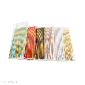 China factory disposable bubble tea paper drinking straw for sale