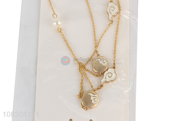 High quality auspicious cloud necklace fashion metal necklace