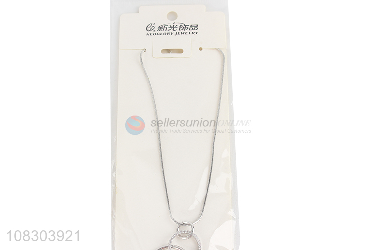 Creative design silver fashion necklace girls accessories