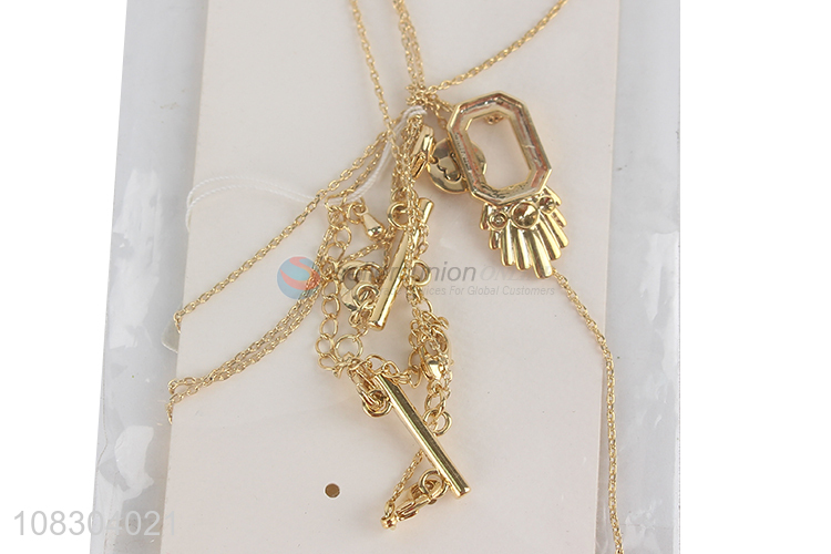 New arrival golden simple collarbone chain niche necklace