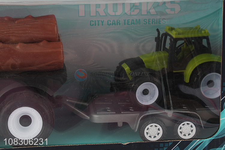 Best Quality Plastic Toy Vehicles Inertia Farmer Truck Set