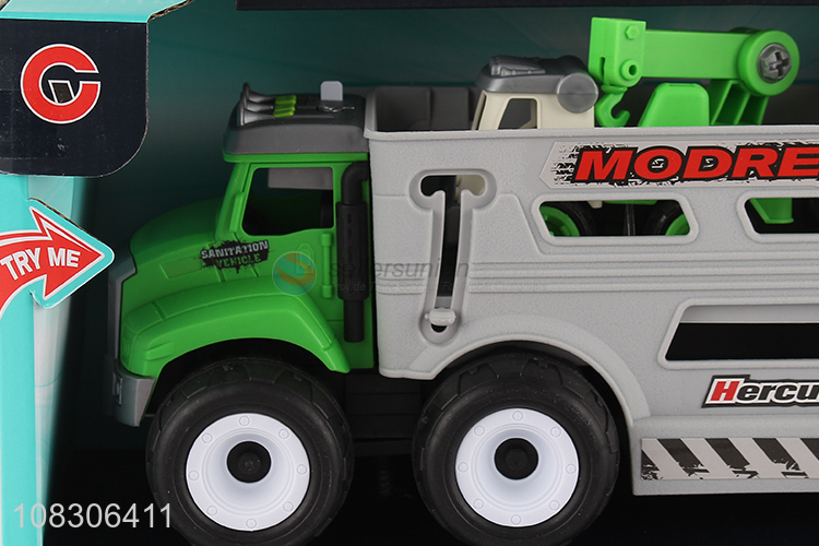 Wholesale Inertial Sanitation Truck With Sliding Toy Car Set