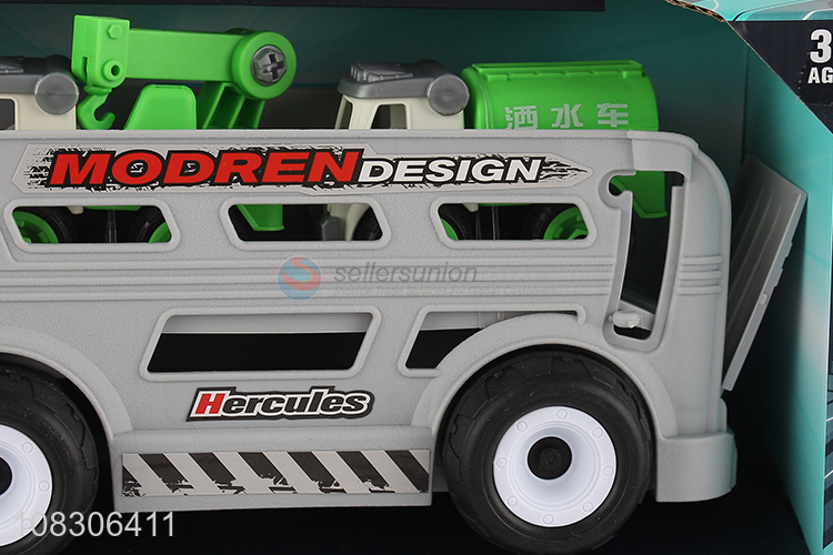 Wholesale Inertial Sanitation Truck With Sliding Toy Car Set