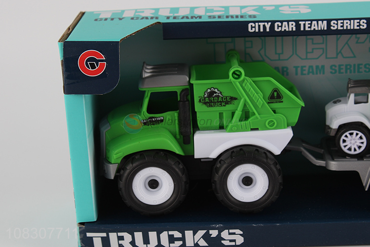 Cute Inertial Garbage Truck With Sanitation Truck Toy Car Set